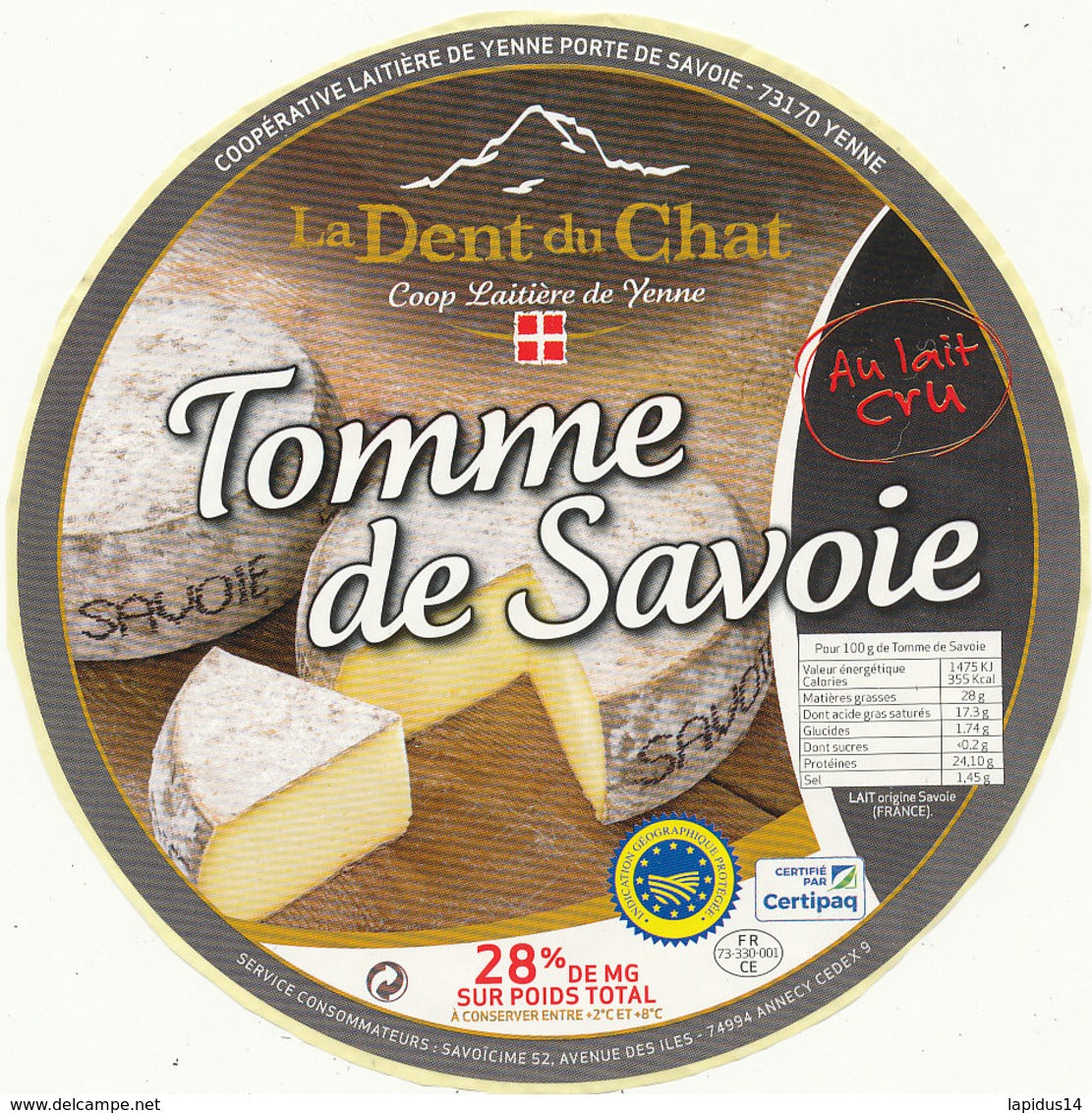 Tomme de « Yenne » Savoie