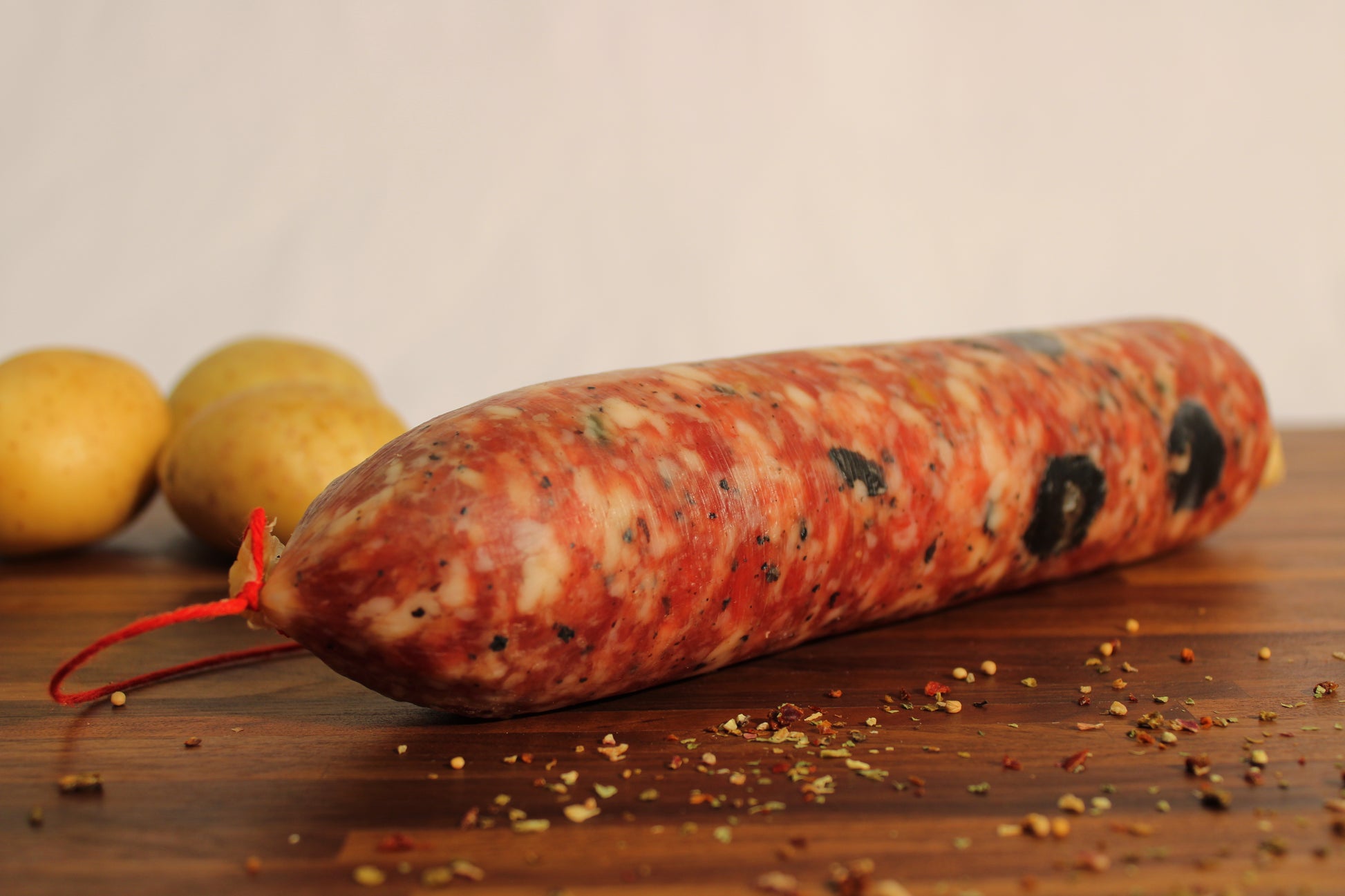 Cervelas Pistaché Truffé 1% x1 - Charcuterie Père Anselme