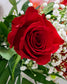 Bouquet Roses Rouges Gypsophile