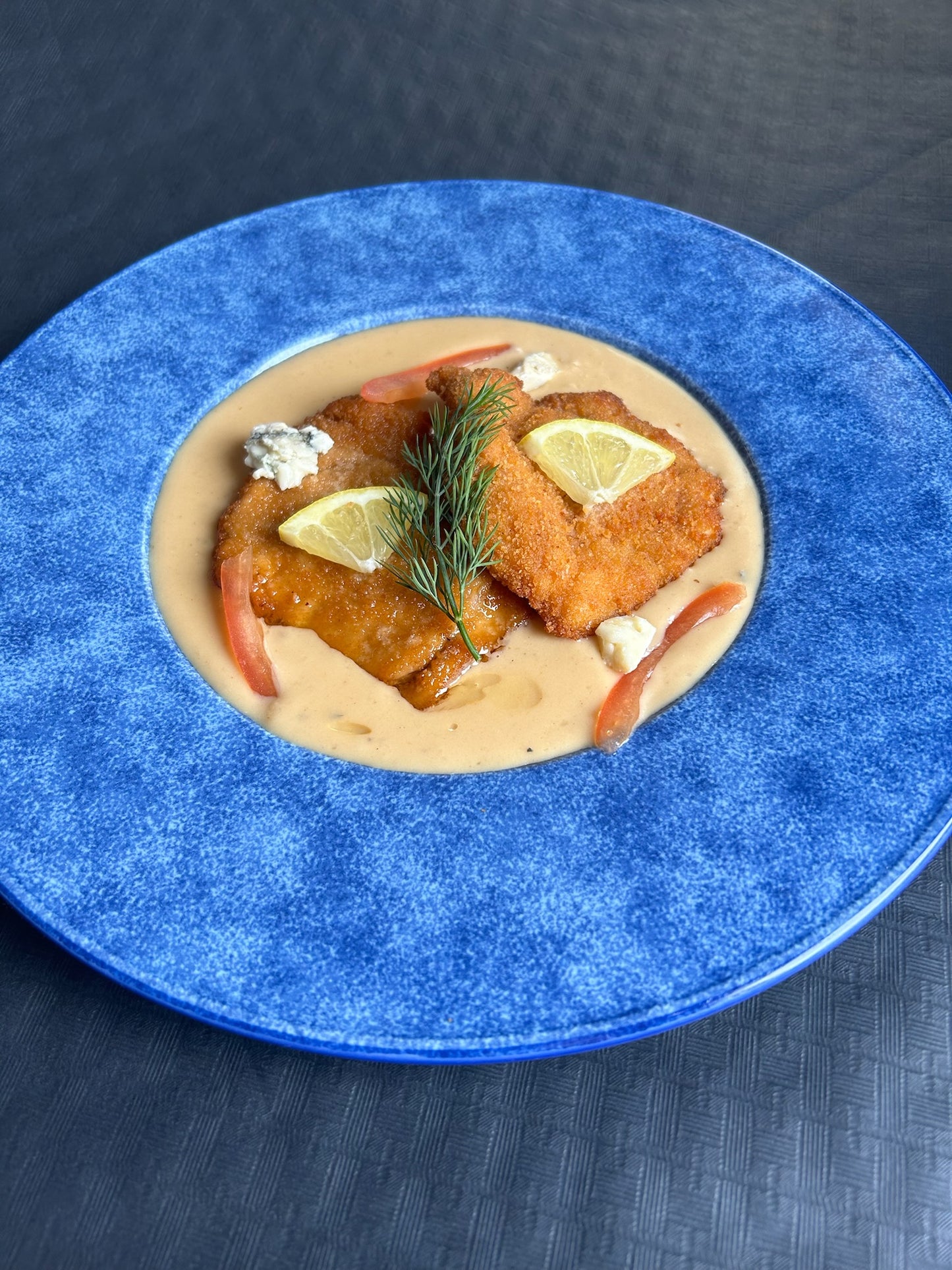 Filet Mignon de Porc façon Milanaise au Roquefort