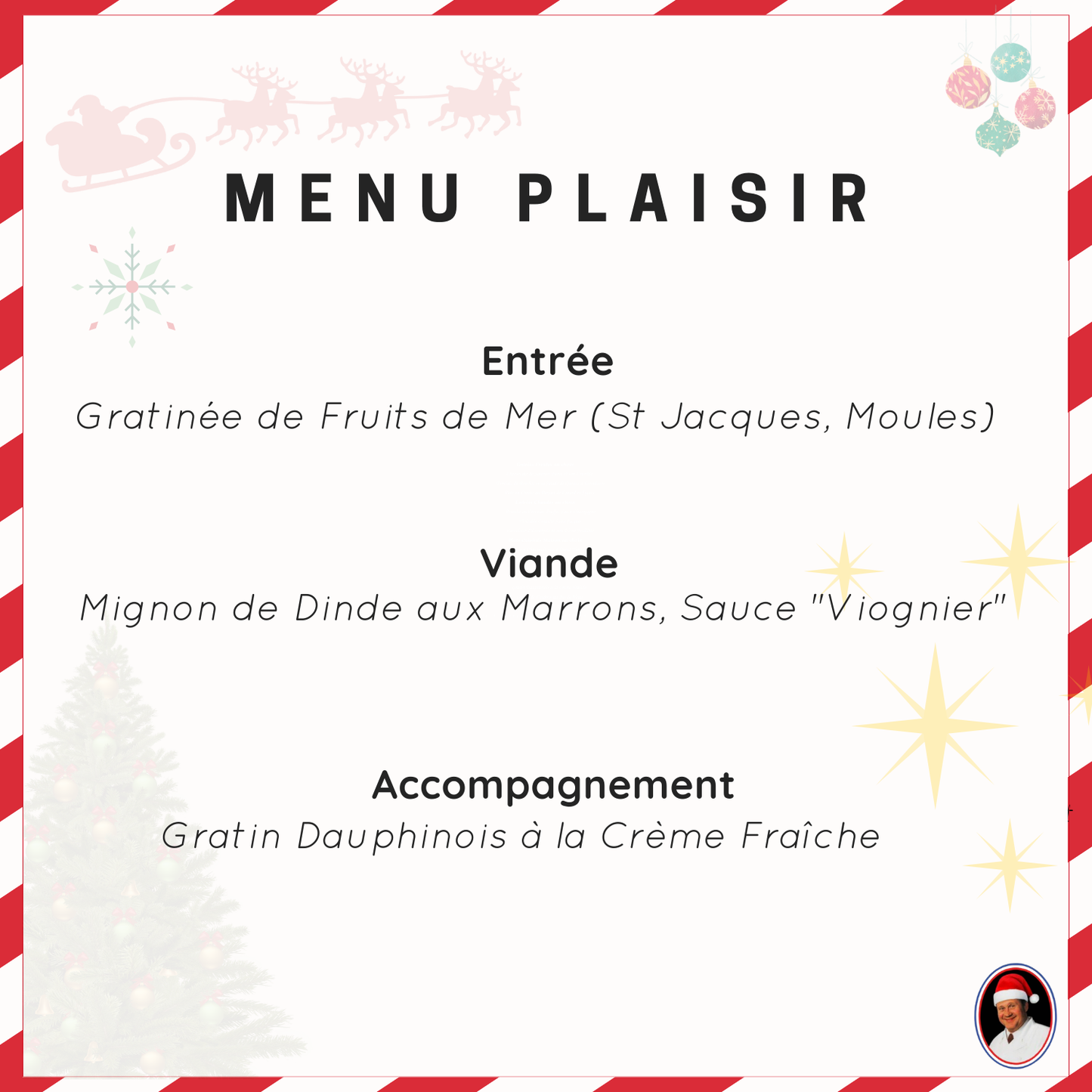 MENU PLAISIR