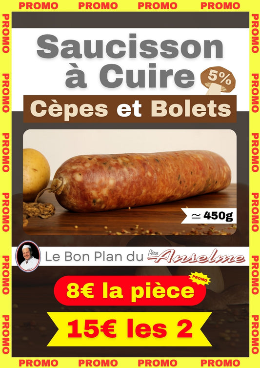 Saucisson à Cuire aux Cèpes et Bolets 5%