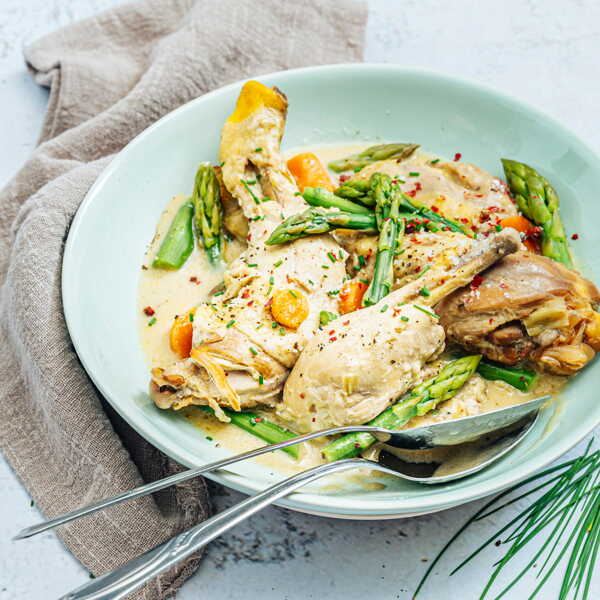 Blanquette de Volailles aux pointes d'Asperges