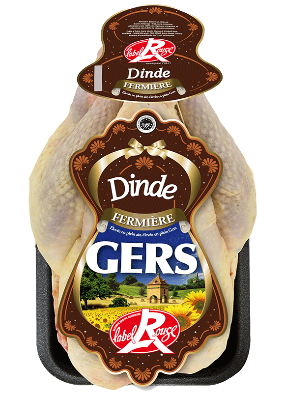 Dinde Effilée Supérieure du Gers "Plumé à Sec" - 3,5 kg / 10 pers