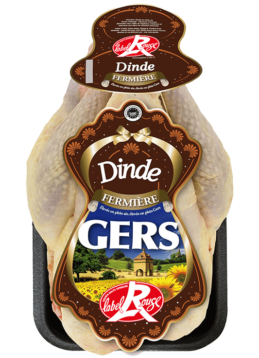 Dinde Effilée Supérieure du Gers "Plumé à Sec" - 3,5 kg / 10 pers