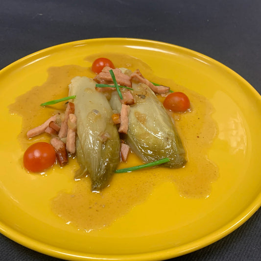 Endives Braisées aux Petits Lardons